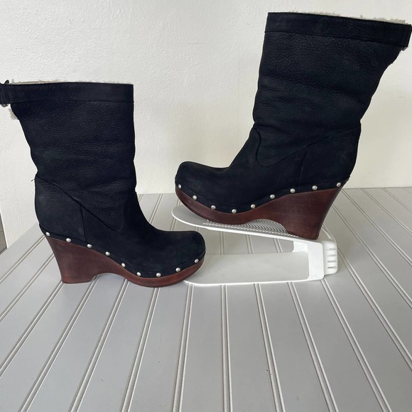 UGG Leather Carnegie Wood sole studded boots size 9 - Picture 11 of 15